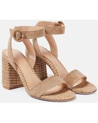 Gianvito Rossi - 85 Suede Espadrille Sandals - Lyst