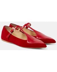 Gabriela Hearst - Liv Leather And Suede Mary Jane Flats - Lyst