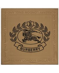 Burberry - Panuelo de seda estampado - Lyst