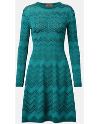 Missoni - Zigzag Knitted Minidress - Lyst