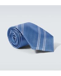 Brunello Cucinelli - Striped Silk Tie - Lyst