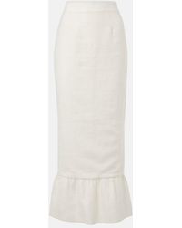 Posse - Matilda Tiered Linen Pencil Skirt - Lyst
