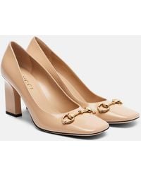 Gucci - Signora Horsebit Leather Pumps - Lyst