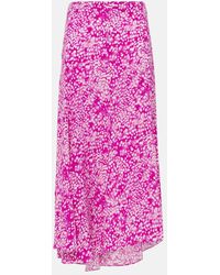 Isabel Marant - Hortensia Printed Silk-Blend Maxi Skirt - Lyst