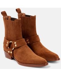 Paris Texas - Helena Suede Biker Boots - Lyst