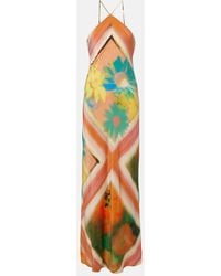 STAUD - Cubism Floral Maxi Dress - Lyst