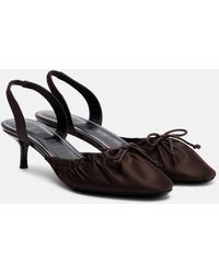 STAUD - Alba Satin Slingback Pumps - Lyst