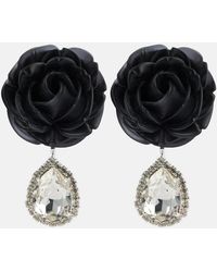 Magda Butrym - Mini Rose Crystal-Embellished Drop Earrings - Lyst