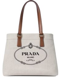 Mini sac à main Galleria Cuir Prada en coloris Neutre Femme Sacs fourre-tout et cabas Sacs fourre-tout et cabas Prada 