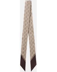 Gucci - Gg Silk Scarf - Lyst