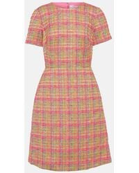 Carolina Herrera - Checked Midi Dress - Lyst