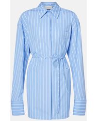Sportmax - Firma Striped Cotton Shirt Dress - Lyst