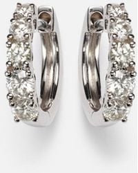 Anita Ko - Huggie 18Kt Earrings With Diamonds - Lyst