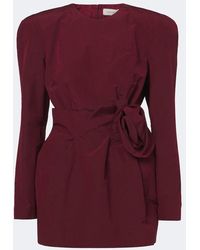 Magda Butrym - Floral-Applique Cotton And Silk Minidress - Lyst