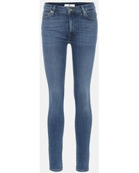 7 For All Mankind - Slim Illusion Luxe High-Rise Skinny Jeans - Lyst