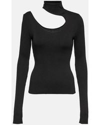 Petar Petrov - Fiz Cutout Ribbed-Knit Silk Top - Lyst