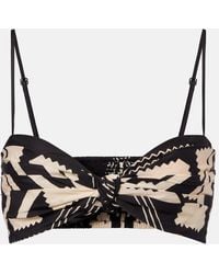 Johanna Ortiz - Printed Cotton Bra Top - Lyst