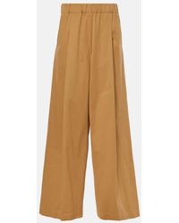 Dries Van Noten - Cotton Wide-Leg Pants - Lyst