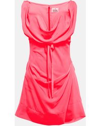Vivienne Westwood Miniabito in crepe con drappeggio - Rosa