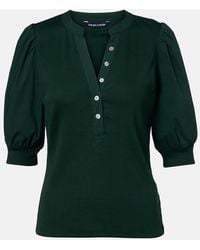 Veronica Beard - Coralee Knitted Cotton-Blend Top - Lyst