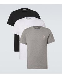 Moncler - Set Of 3 Cotton Jersey T-Shirts - Lyst