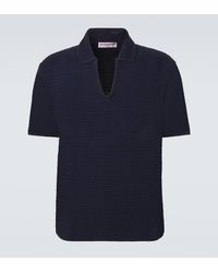 Orlebar Brown - Batten Crochet Cotton Polo Shirt - Lyst