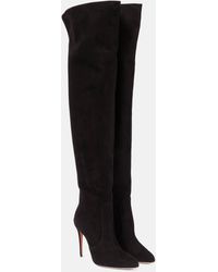 Aquazzura - Liaison Suede Over-the-knee Boots - Lyst
