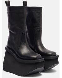 Rick Owens - Bottines Factory A Plateforme En Cuir - Lyst