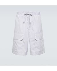 Jil Sander - Striped Cotton Bermuda Shorts - Lyst
