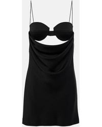 Alex Perry - Cutout Draped Satin Crepe Minidress - Lyst