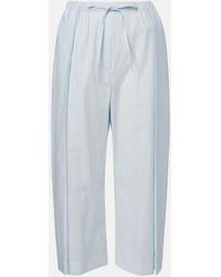 Loewe - Paula's Ibiza Cotton-Blend Poplin Wide-Leg Pants - Lyst