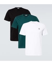 Moncler - Set Of 3 Cotton Jersey T-Shirts - Lyst