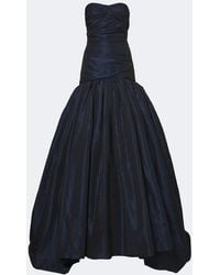 Marmar Halim - Draped Taffeta Bustier Gown - Lyst