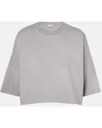 Loewe - Cropped Cotton Jersey T-Shirt - Lyst