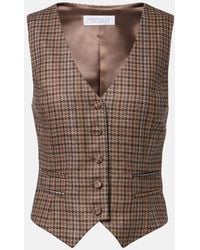 Gabriela Hearst - Coleridge Houndstooth Wool And Silk Vest - Lyst