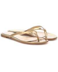 Gianvito Rossi - Calypso Leather Thong Sandals - Lyst