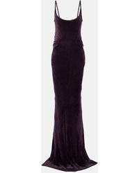 Rick Owens - Ruched Velvet Gown - Lyst