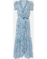Poupette - Baba Floral Puff-sleeve Cotton Maxi Dress - Lyst