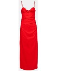 SIR. - Noemi Ruched Linen Maxi Dress - Lyst