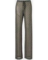 Dries Van Noten - Embellished Printed Sheer Jersey Pants - Lyst