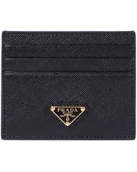 Prada Logo-plaque Card Holder - Black