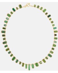 Octavia Elizabeth - Halskette Bermuda Botany Eternity aus 18kt Gelbgold mit Turmalin - Lyst