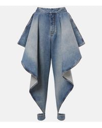Alaïa - Draped Tapered Jeans - Lyst