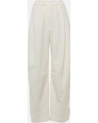 Brunello Cucinelli - Herringbone Cotton And Linen Straight Pants - Lyst