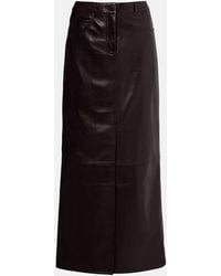 Dorothee Schumacher - Falda Larga De Piel De Tiro Alto - Lyst