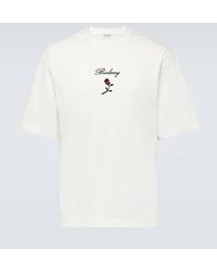 Burberry - Besticktes T-Shirt aus Baumwoll-Jersey - Lyst