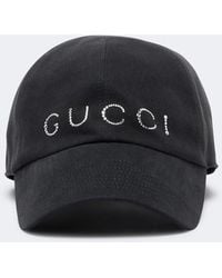 Gucci - Embellished Logo Cotton-Blend Baseball Cap - Lyst