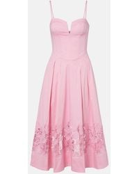 Rebecca Vallance - Montreux Cotton-Blend Bustier Dress - Lyst
