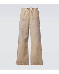 Acne Studios - Cotton Twill Wide-Leg Pants - Lyst