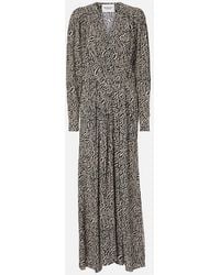 Isabel Marant - Vonick Printed Crepe De Chine Maxi Dress - Lyst